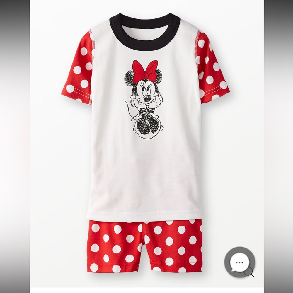 *Disney Minnie Mouse Polka Dot Kids Tee - Red, Black, and White
